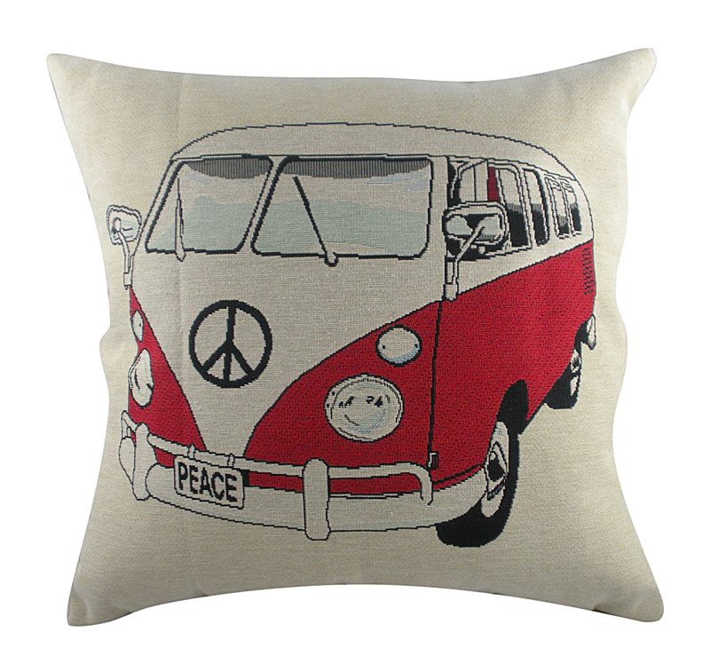 Подушка с минивэном Campervan Подушка с минивэном CampervanПодушки<br>Серая мягкая подушка в хлопковом чехле, <br>с изображением красно-белого минивэна Campervan, <br>поможет расслабиться и принять удобную <br>позу, а также обеспечит крепкий сон. Подушка <br>для тех, кто любит автомобили и путешествия <br>на них, а после — комфортный отдых. Подушка <br>также будет отличным сувениром и оригинальным <br>подарком.<br><br>Цвет: разноцветный, белый, красный<br>Материал: Наполнитель - 100% полиэстер, чехол для подушки <br>Вес кг: 0,4<br>Длина см: 43<br>Ширина см: 43<br>Высота см: 10