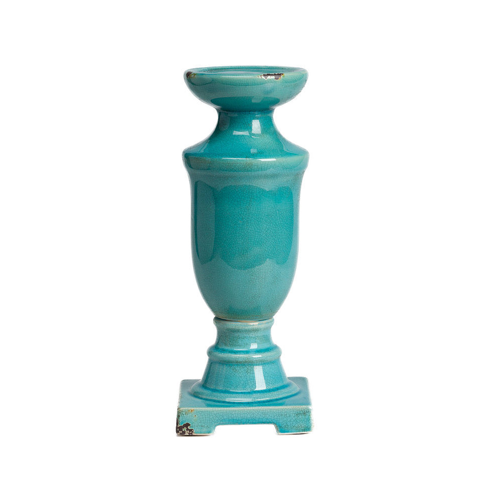 Подсвечник Aphrodite Большой Подсвечник Aphrodite БольшойСвечи и подсвечники<br><br><br>Цвет: Бирюзовый<br>Материал: Керамика<br>Вес кг: 1,5<br>Длина см: 13<br>Ширина см: 13<br>Высота см: 34,5