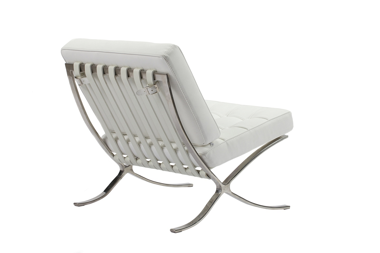 Детское кресло Barcelona Chair Белая Экокожа Детское кресло Barcelona Chair Белая Экокожа