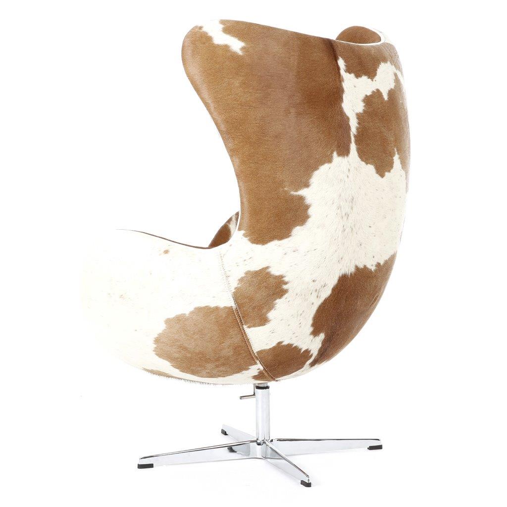 Кресло Egg Chair Коричнево-белое Кожа Пони Класса Премиум М Коричневый, Белый - Мебель - Кресла купить Кресло Egg Chair Коричнево-белое Кожа Пони Класса Премиум М Коричневый, Белый - Мебель - Кресла купить