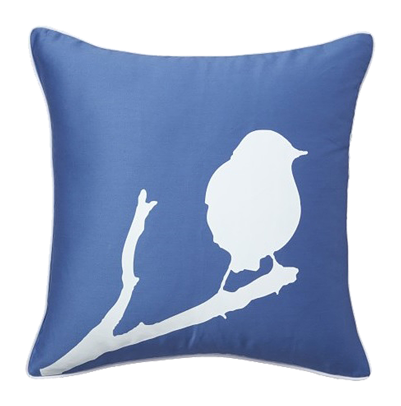 Подушка с птичкой Lone Bird Diamond-Blue Подушка с птичкой Lone Bird Diamond-Blue