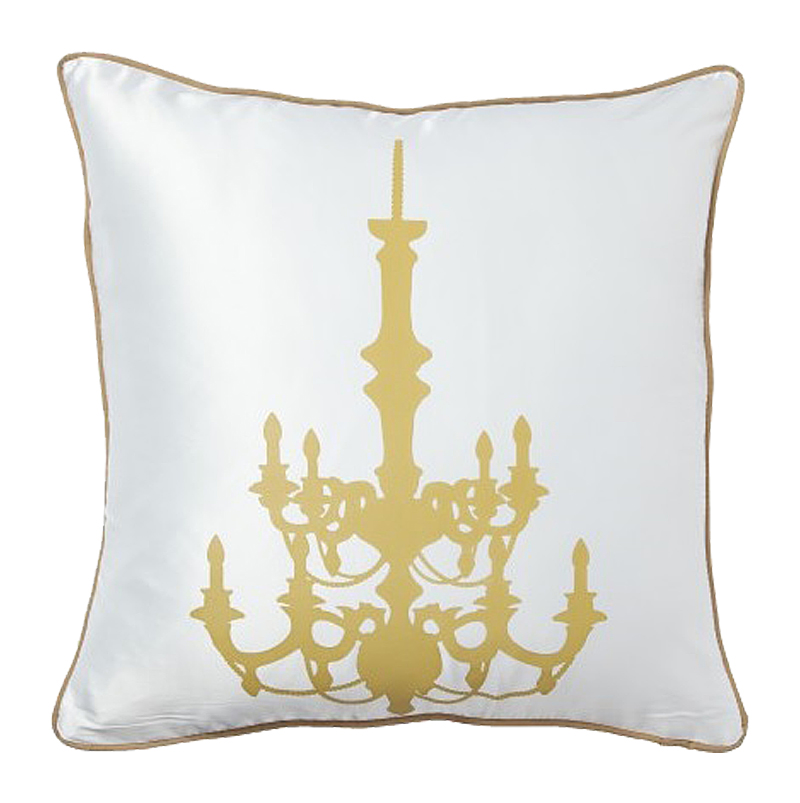 Подушка с золотым канделябром Chandelier White Подушка с золотым канделябром Chandelier White