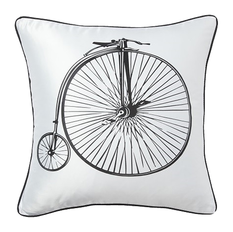 Подушка с ретро-велосипедом Retro Bicycle White Подушка с ретро-велосипедом Retro Bicycle White