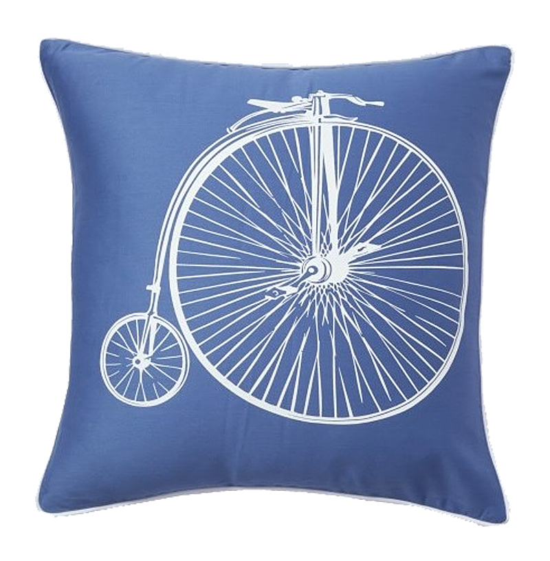 Подушка с ретро-велосипедом Retro Bicycle Blue Подушка с ретро-велосипедом Retro Bicycle Blue