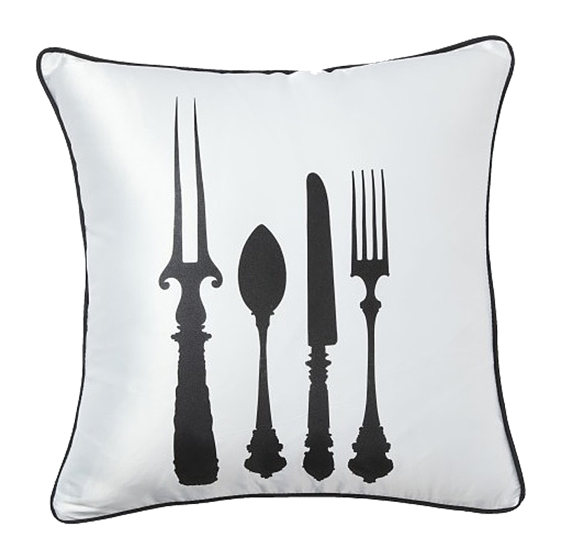 Подушка со столовыми приборами Tableware White Подушка со столовыми приборами Tableware White
