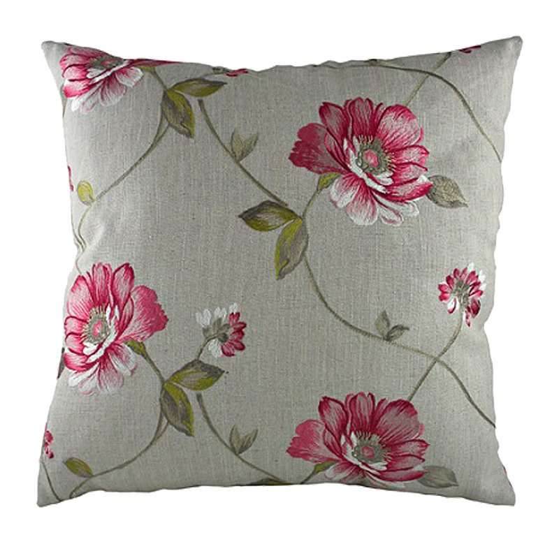 Подушка с цветочным орнаментом Pink Flowers Подушка с цветочным орнаментом Pink Flowers