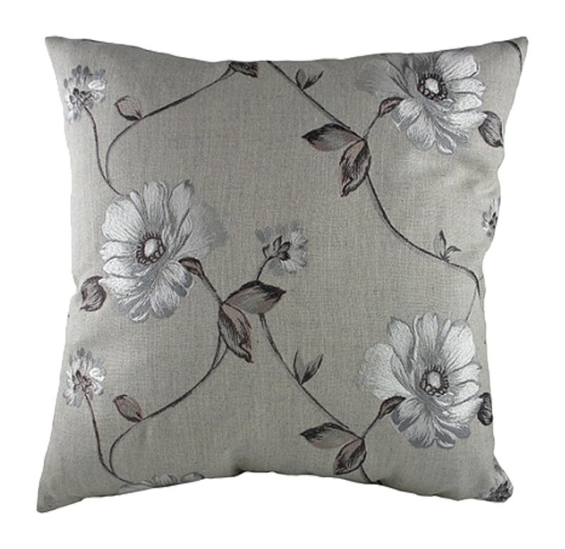 Подушка с цветочным орнаментом Gray Flowers Подушка с цветочным орнаментом Gray Flowers