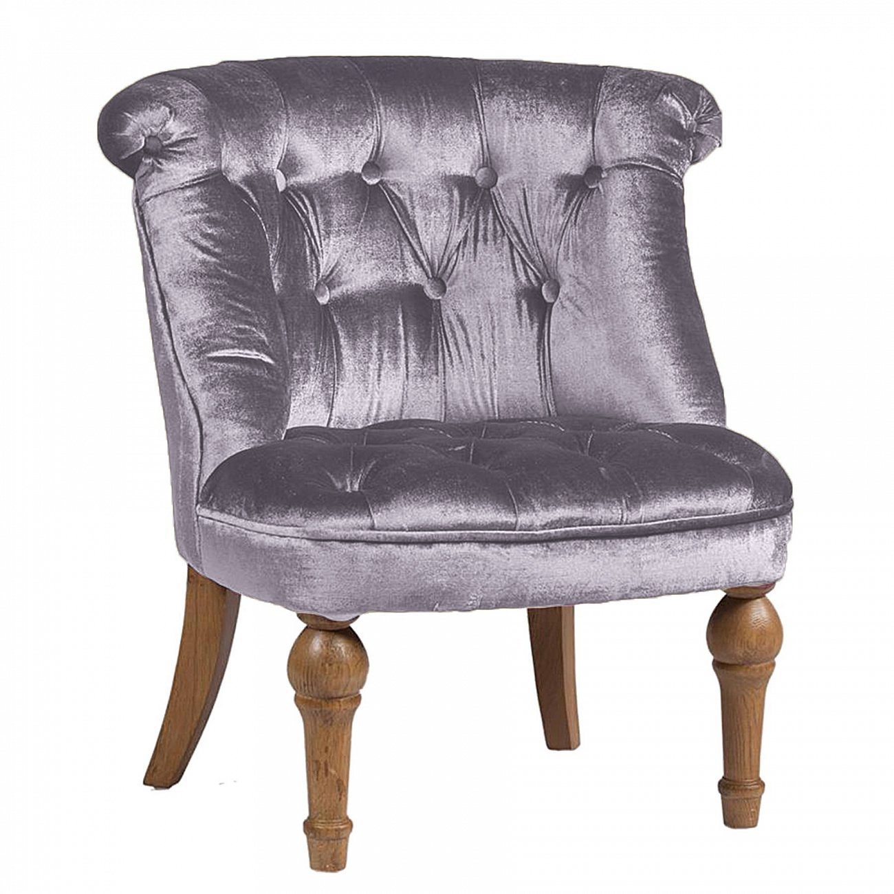 Кресло Sophie Tufted Slipper Chair Серый Вельвет Кресло Sophie Tufted Slipper Chair Серый Вельвет
