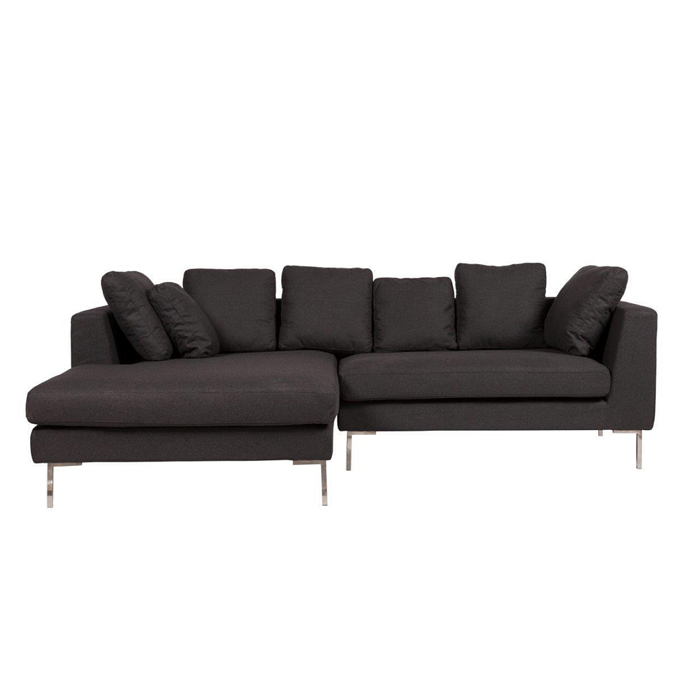 Диван Charles Sofa Sectional Left Dark Grey DG-HOME Большой и роскошный диван-уголок Charles Large
Sofa непременно украсит вашу гостиную, привнесет
в нее уют, комфорт и шик и добавит яркости
и изысканности. Темно-серая обивка, мягкие
подушки и стальные ножки делают предмет
мебели не только прочным и долговечным,
но и неимоверно стильным. На таком диване
можно приятно проводить время в компании
близких людей или в кругу семьи.