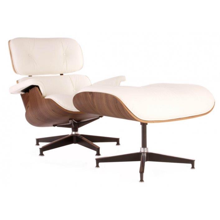 Кресло Lounge Chair & Ottoman Кремовая Кожа Класса Премиум Кресло Lounge Chair & Ottoman Кремовая Кожа Класса Премиум