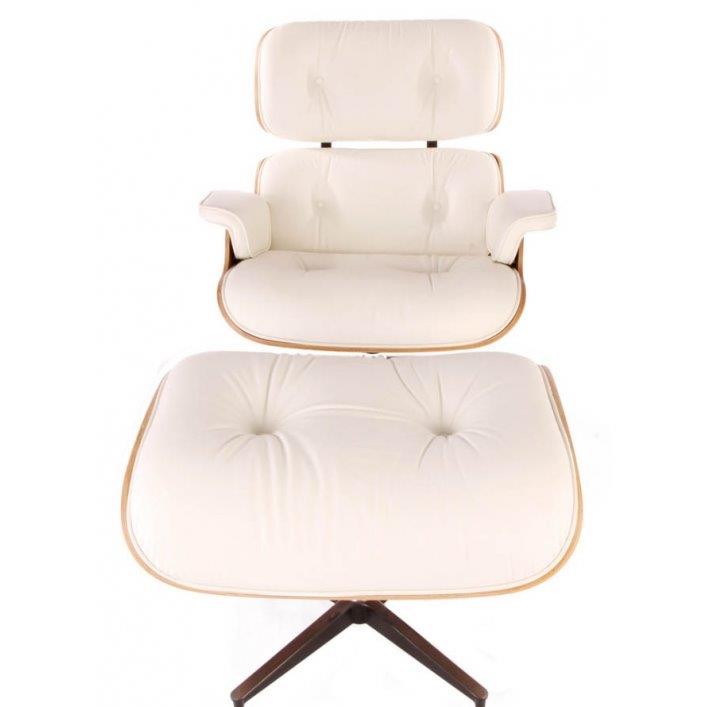 Кресло Lounge Chair & Ottoman Кремовая Кожа Класса Премиум Кресло Lounge Chair & Ottoman Кремовая Кожа Класса Премиум