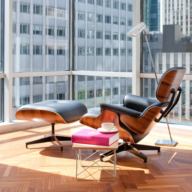 Кресло Lounge Chair & Ottoman Черная Кожа Класса Премиум Кресло Lounge Chair & Ottoman Черная Кожа Класса Премиум