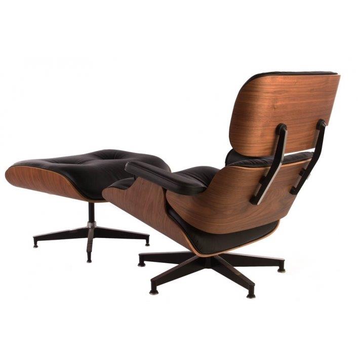 Кресло Lounge Chair & Ottoman Черная Кожа Класса Премиум Кресло Lounge Chair & Ottoman Черная Кожа Класса Премиум