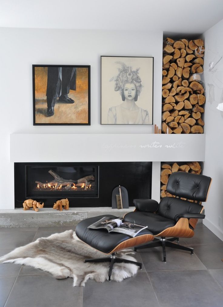 Кресло Lounge Chair & Ottoman Черная Кожа Класса Премиум Кресло Lounge Chair & Ottoman Черная Кожа Класса Премиум