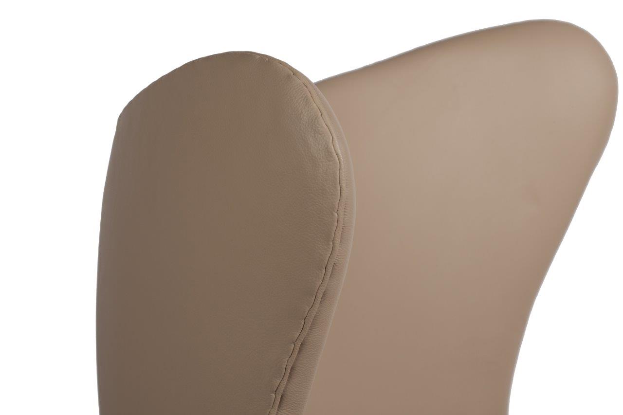 Кресло Egg Chair Темно-бежевое Кожа Класса Премиум Кресло Egg Chair Темно-бежевое Кожа Класса Премиум