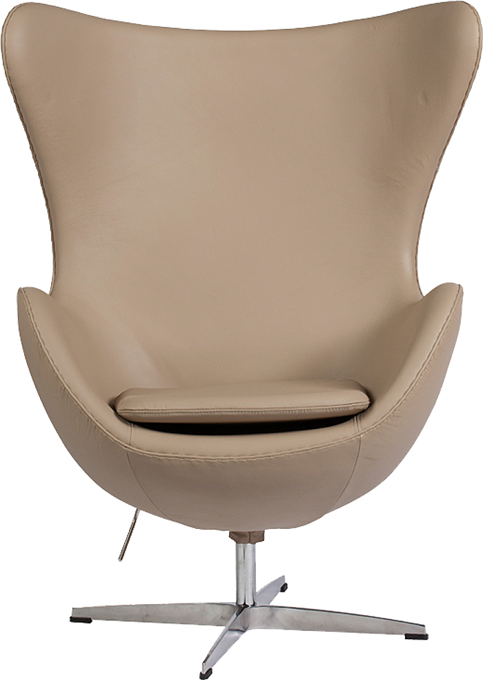 Кресло Egg Chair Темно-бежевое Кожа Класса Премиум Кресло Egg Chair Темно-бежевое Кожа Класса Премиум