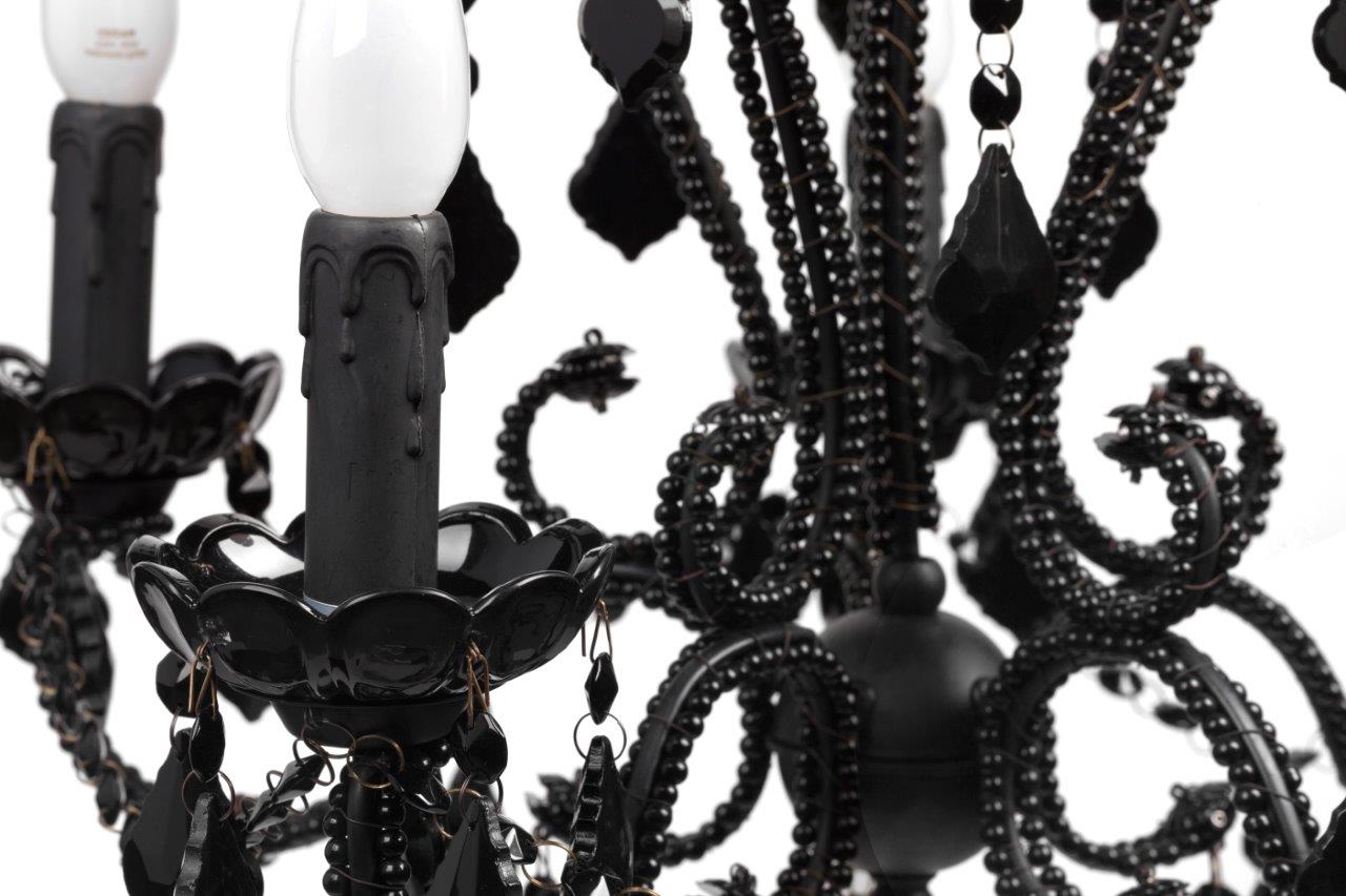 Люстра 19th C.Rococo Iron & Smoke Crystal Round (черная) Люстра 19th C.Rococo Iron & Smoke Crystal Round (черная)