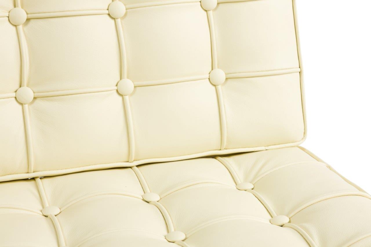Детское кресло Barcelona Chair Кремовая Кожа Класса Премиум Детское кресло Barcelona Chair Кремовая Кожа Класса Премиум