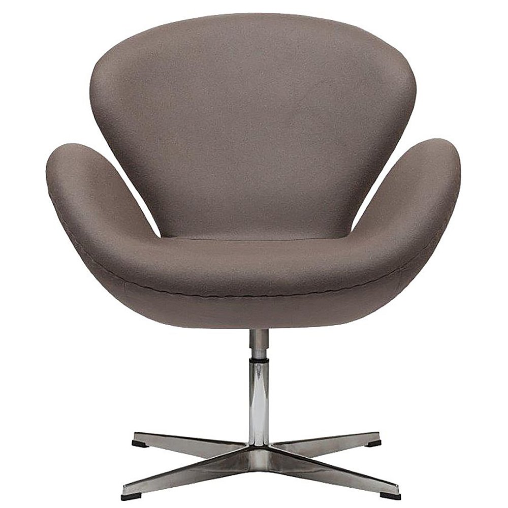 Фото Кресло Swan Chair Серо-коричневая Шерсть. Купить с доставкой