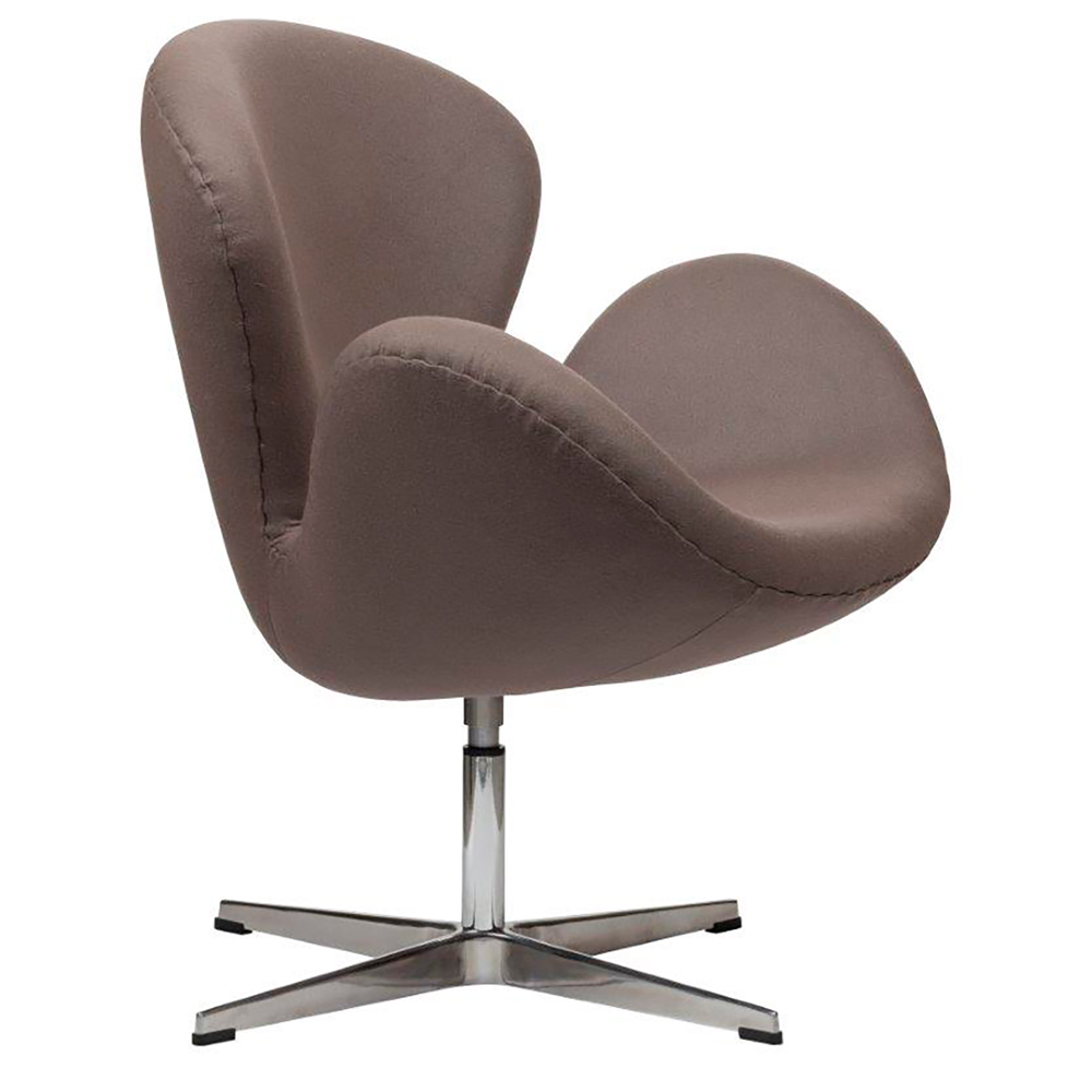 Кресло Swan Chair Серо-коричневая Шерсть Кресло Swan Chair Серо-коричневая Шерсть