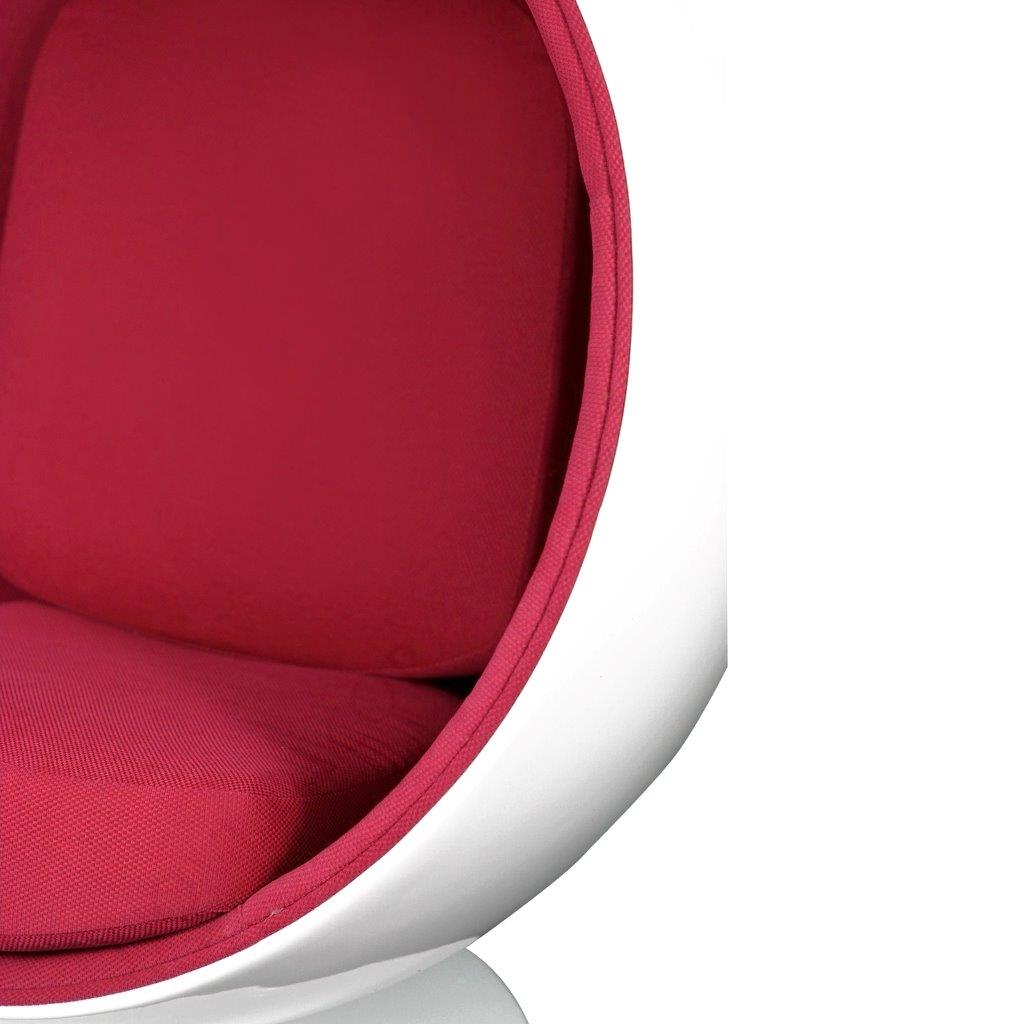 Кресло Eero Ball Chair Бело-красное Шерсть Кресло Eero Ball Chair Бело-красное Шерсть