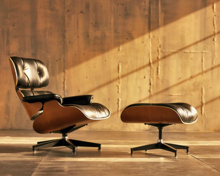 Кресло Lounge Chair & Ottoman Коричневая Кожа Класса Премиум Кресло Lounge Chair & Ottoman Коричневая Кожа Класса Премиум