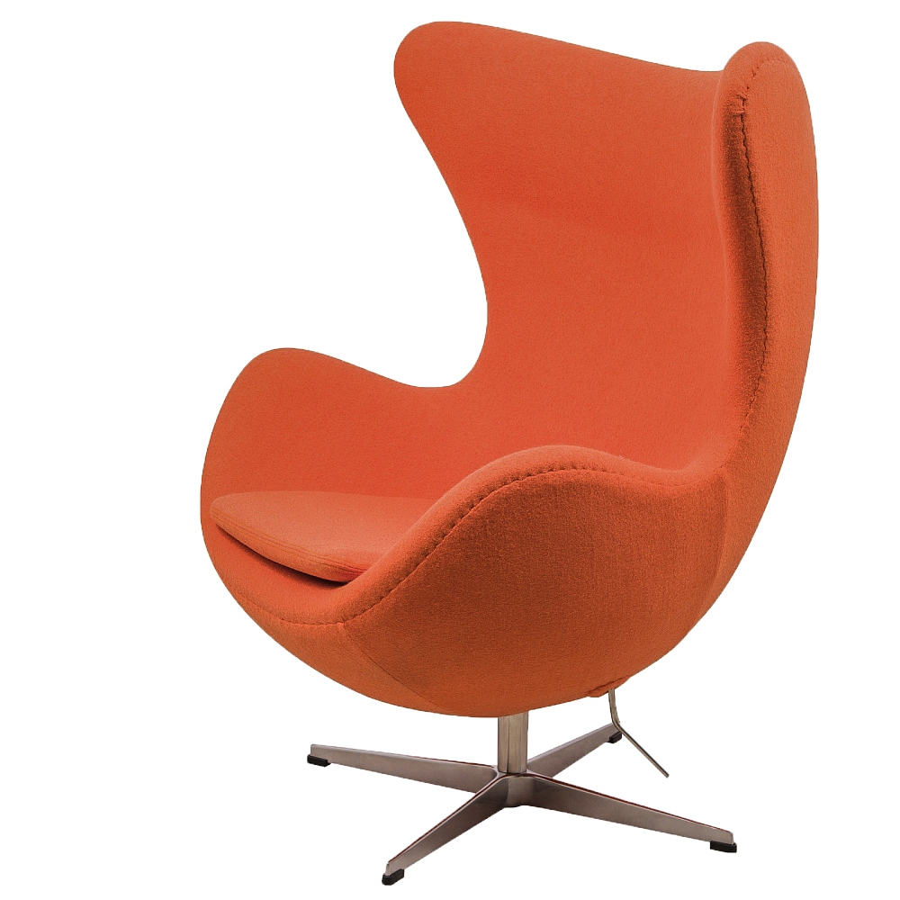 Фото Кресло Egg Chair Оранжевое 100% Шерсть. Купить с доставкой