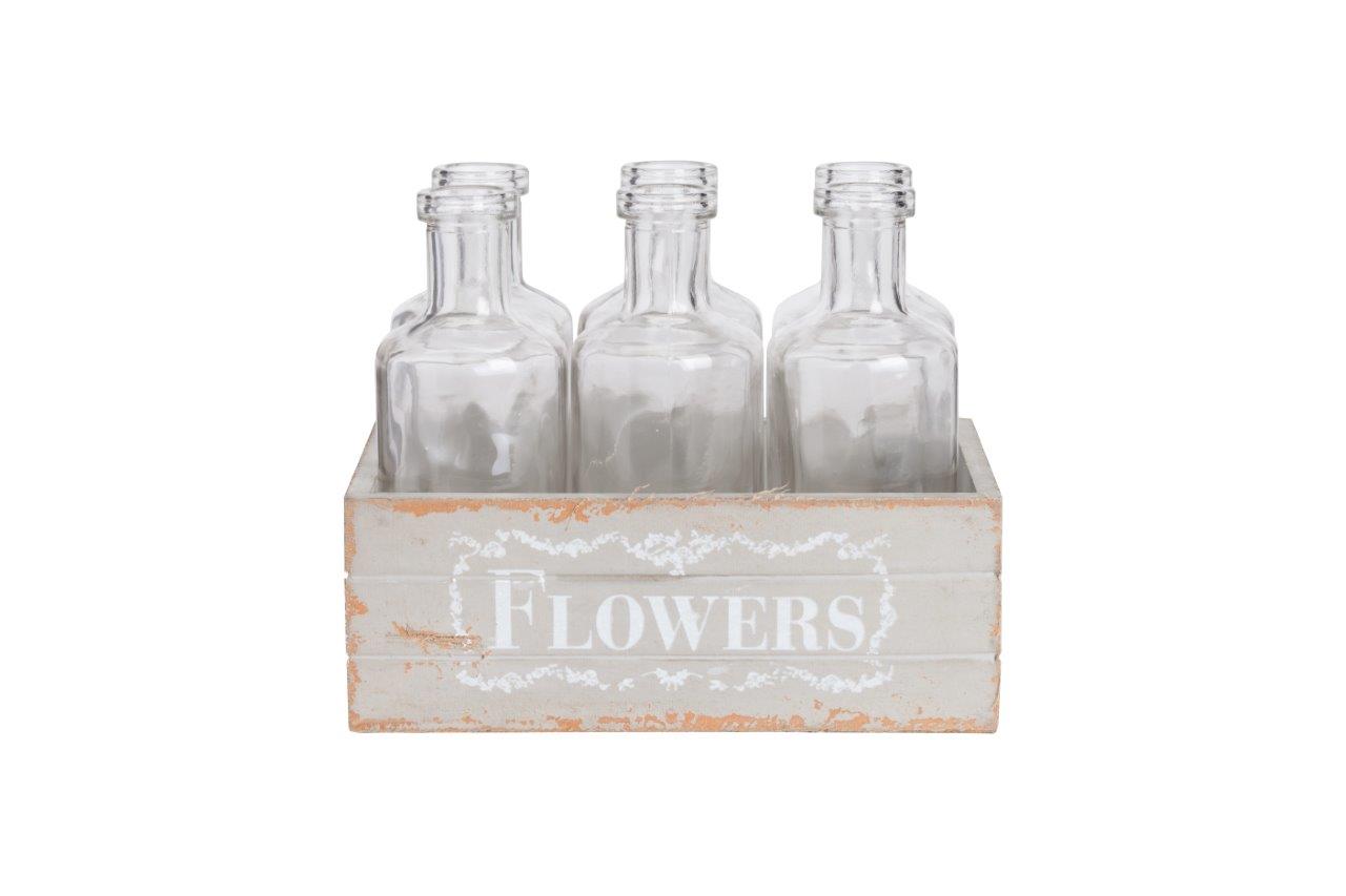 Набор стеклянных бутылок Flowers Набор стеклянных бутылок Flowers