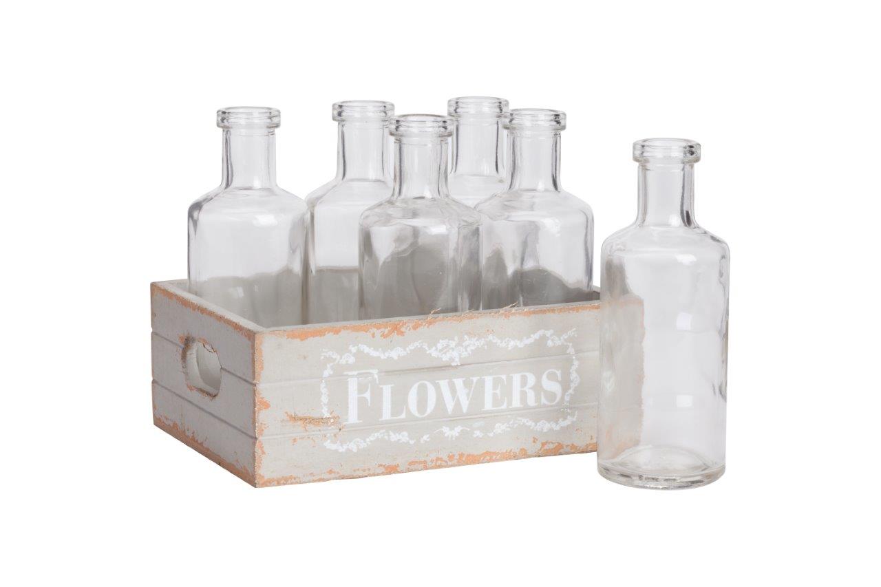 Набор стеклянных бутылок Flowers Набор стеклянных бутылок Flowers