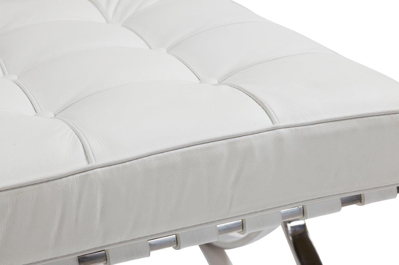 Оттоманка Barcelona Ottoman Loveseat Белая Кожа Класса Премиум Оттоманка Barcelona Ottoman Loveseat Белая Кожа Класса Премиум