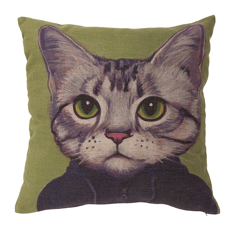 Подушка с принтом Mr. Cat Подушка с принтом Mr. Cat