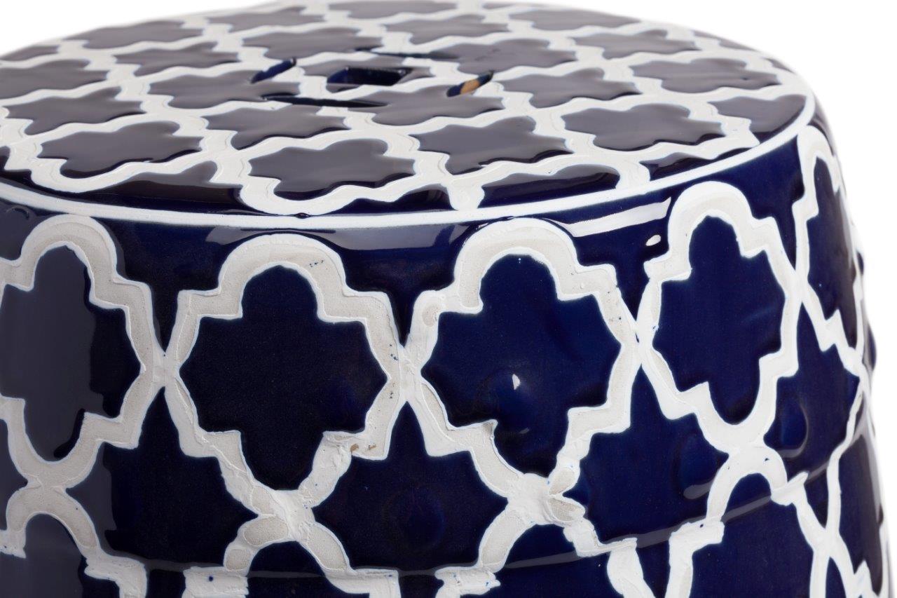 Керамический столик-табурет Istanbul Stool Dark Blue Керамический столик-табурет Istanbul Stool Dark Blue