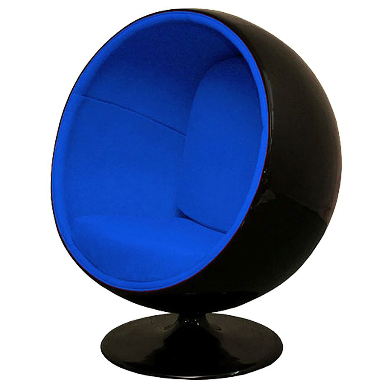 Кресло Eero Ball Chair Черно-синее Шерсть Кресло Eero Ball Chair Черно-синее Шерсть