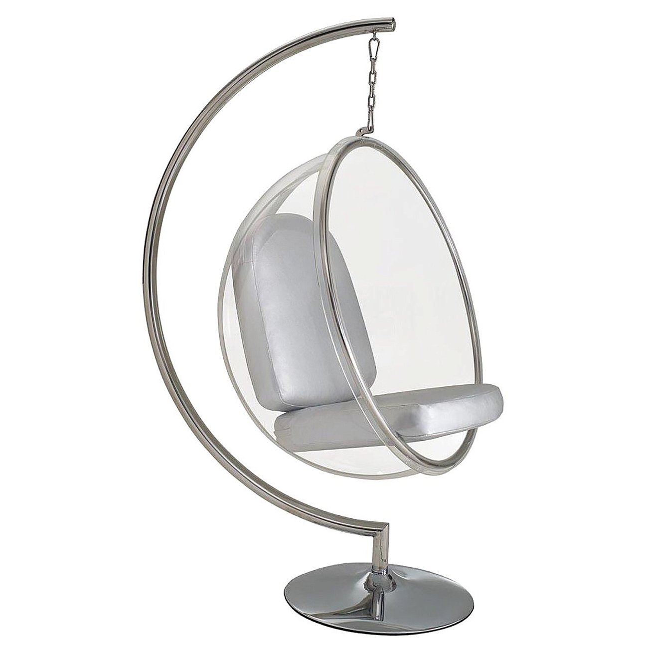 Кресло Bubble Chair with Stand Серебряная Экокожа Кресло Bubble Chair with Stand Серебряная Экокожа