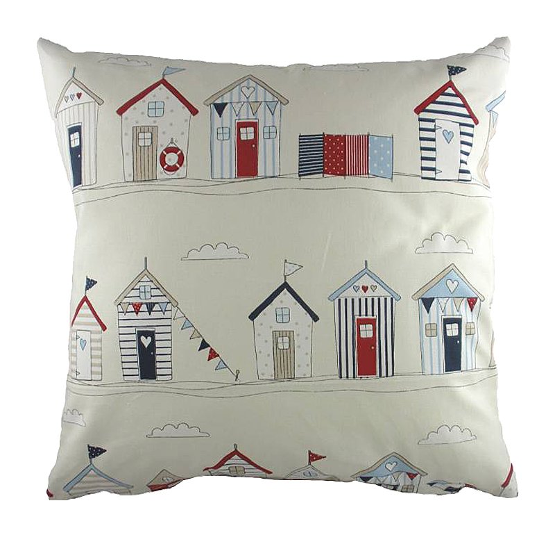 Подушка с принтом Beach Huts Blue Подушка с принтом Beach Huts Blue