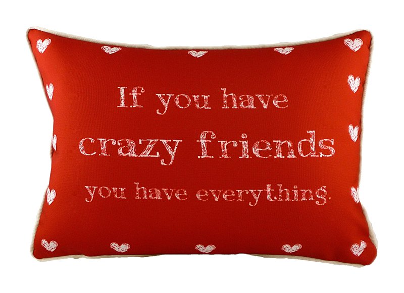 Подушка с надписью Crazy Friends Подушка с надписью Crazy Friends
