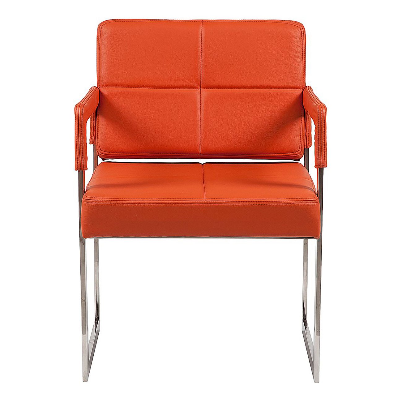 Кресло Aster Chair Оранжевая Кожа Класса Премиум Кресло Aster Chair Оранжевая Кожа Класса Премиум