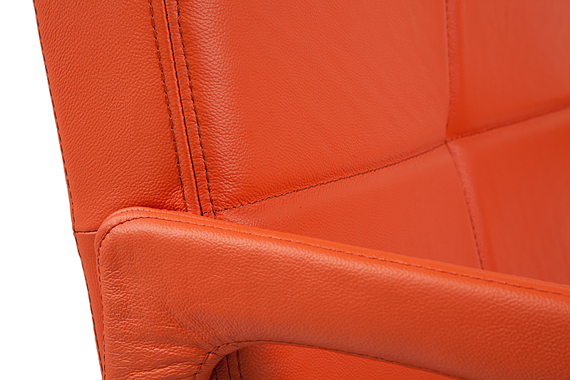 Кресло Aster Chair Оранжевая Кожа Класса Премиум Кресло Aster Chair Оранжевая Кожа Класса Премиум