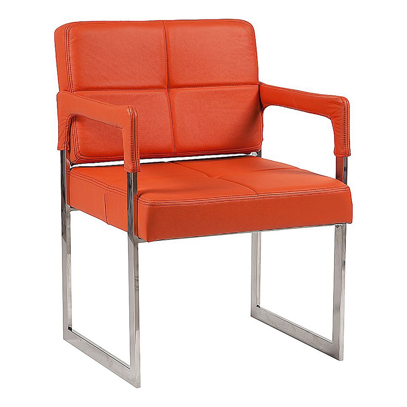 Кресло Aster Chair Оранжевая Кожа Класса Премиум Кресло Aster Chair Оранжевая Кожа Класса Премиум
