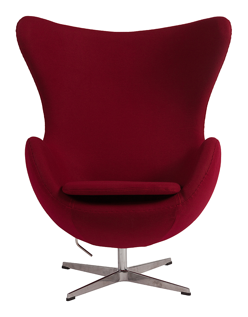 Кресло Egg Chair Бордовое 100% Кашемир М Кресло Egg Chair Бордовое 100% Кашемир М