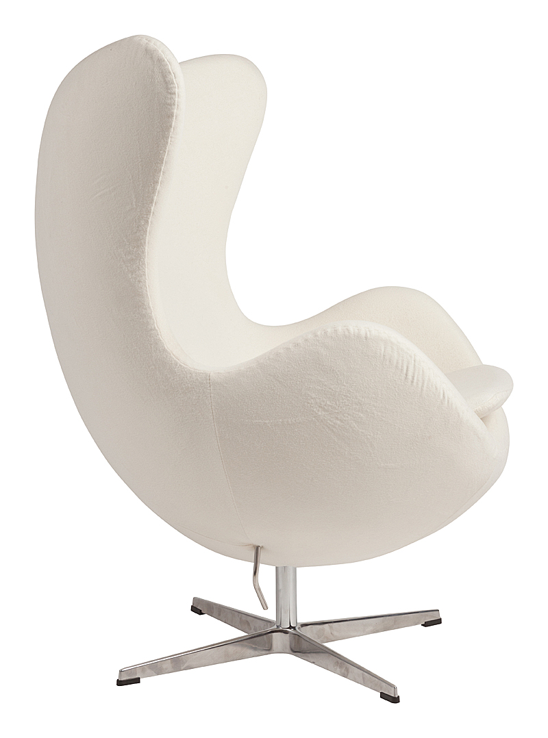 Кресло Egg Chair Белое 100% Кашемир М Кресло Egg Chair Белое 100% Кашемир М