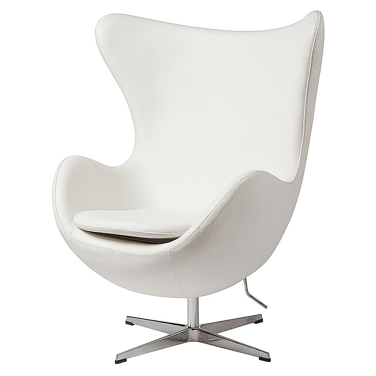 Кресло Egg Chair Белое Кожа Класса Премиум Кресло Egg Chair Белое Кожа Класса Премиум