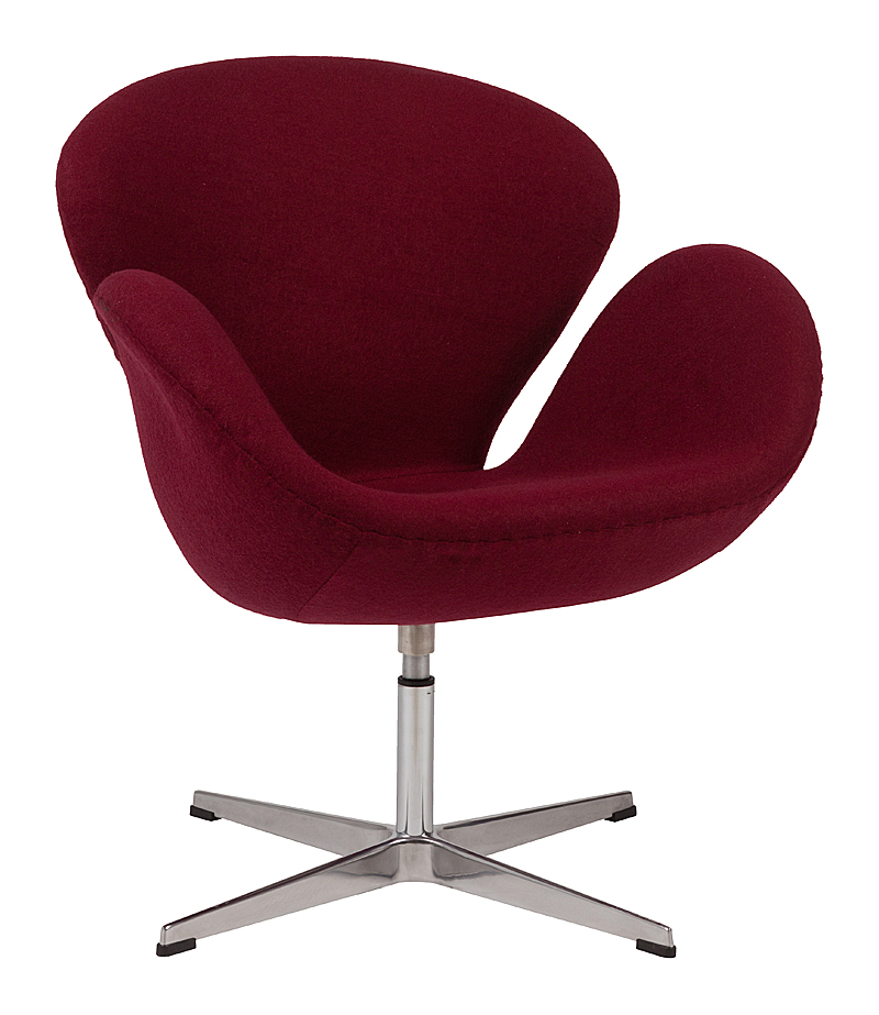 Кресло Swan Chair Бордовая Шерсть М Кресло Swan Chair Бордовая Шерсть М