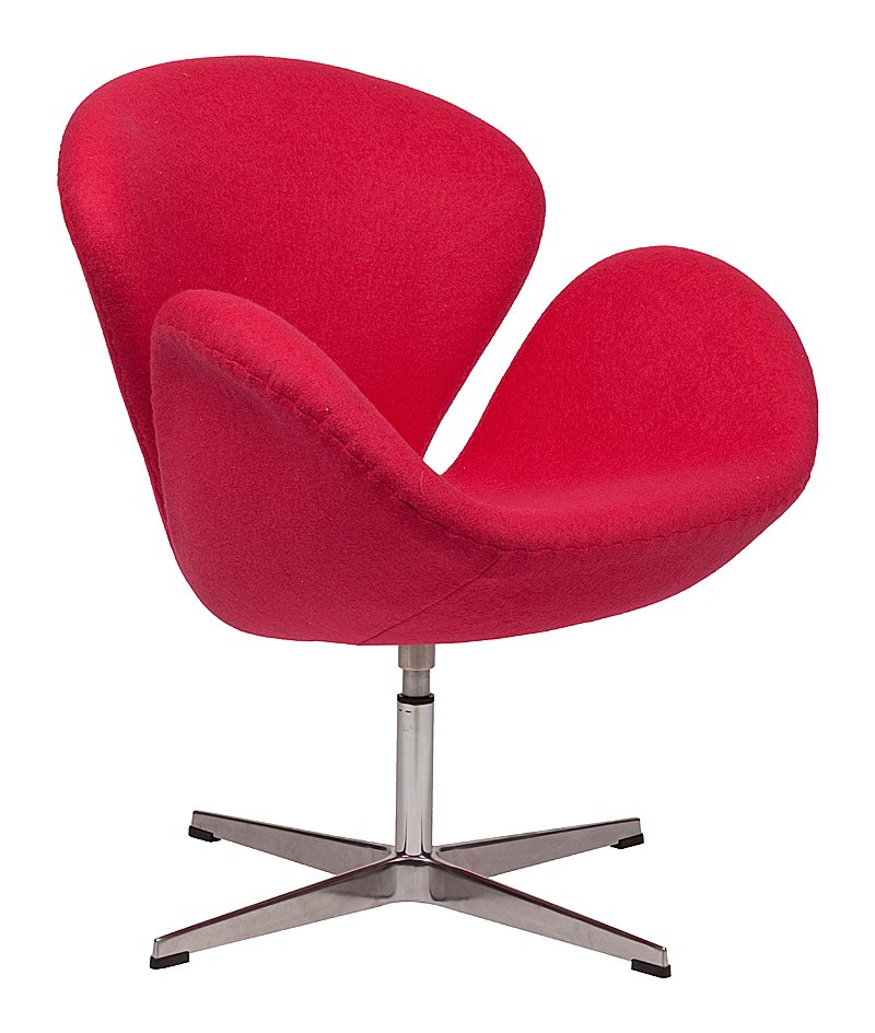 Кресло Swan Chair Ярко-красная Шерсть М Кресло Swan Chair Ярко-красная Шерсть М