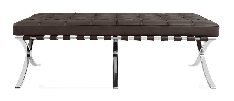 Оттоманка Barcelona Ottoman Loveseat Коричневая Кожа Класса Премиум Оттоманка Barcelona Ottoman Loveseat Коричневая Кожа Класса Премиум