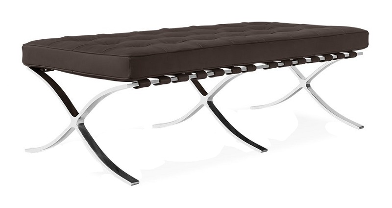 Оттоманка Barcelona Ottoman Loveseat Коричневая Кожа Класса Премиум Оттоманка Barcelona Ottoman Loveseat Коричневая Кожа Класса Премиум