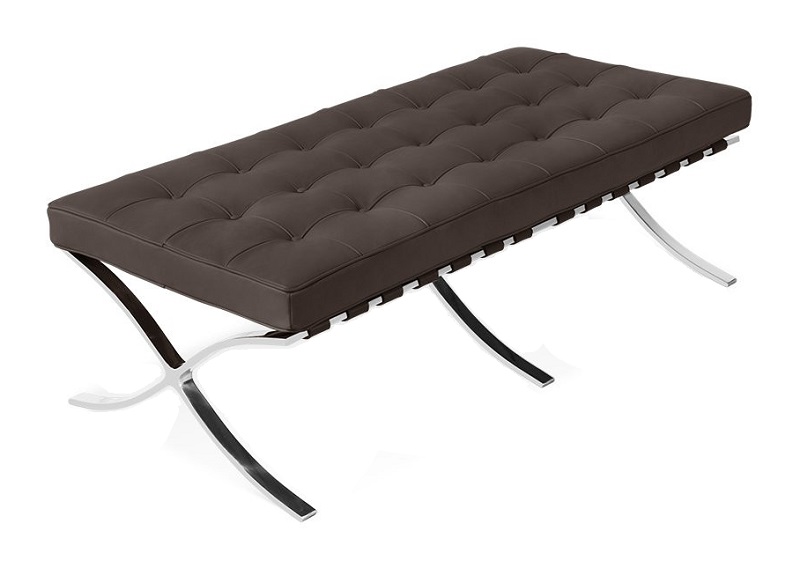 Оттоманка Barcelona Ottoman Loveseat Коричневая Кожа Класса Премиум Оттоманка Barcelona Ottoman Loveseat Коричневая Кожа Класса Премиум