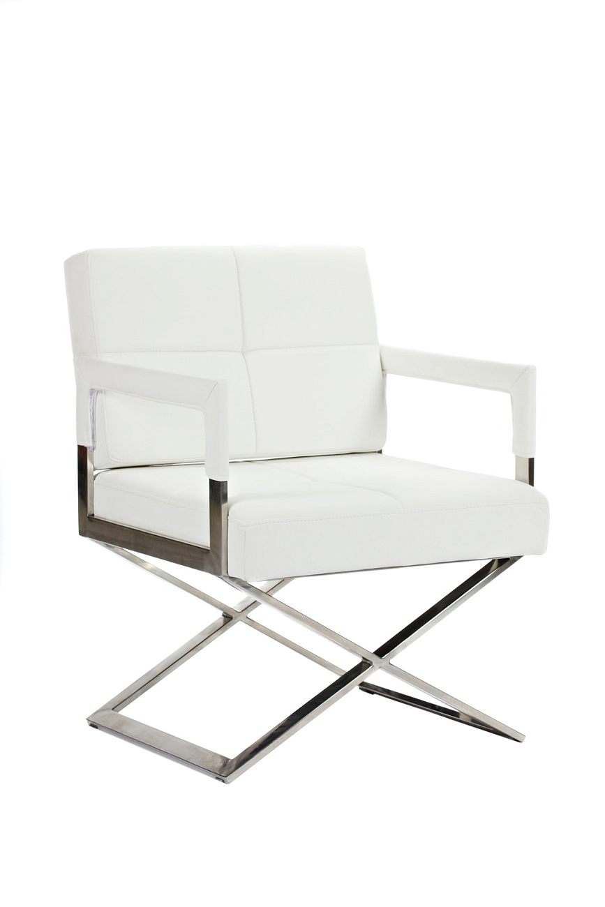 Кресло Aster X Chair Белая Экокожа Кресло Aster X Chair Белая Экокожа
