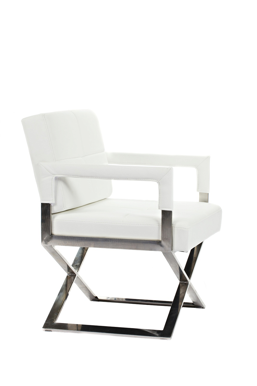 Кресло Aster X Chair Белая Экокожа Кресло Aster X Chair Белая Экокожа