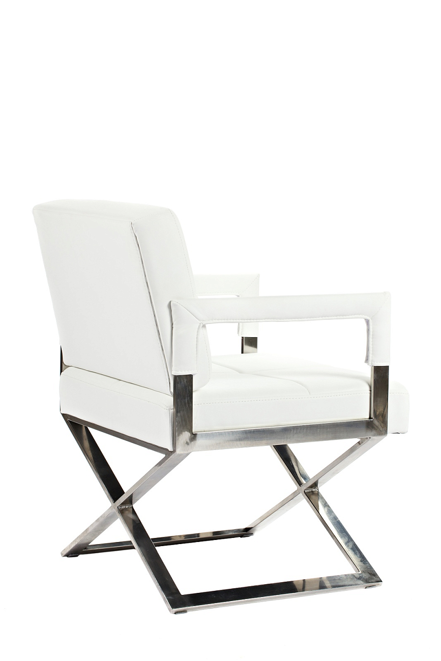 Кресло Aster X Chair Белая Экокожа Кресло Aster X Chair Белая Экокожа